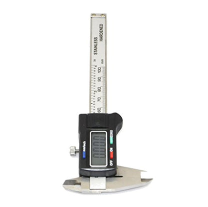 iKKEGOL Precision 100mm 4 Inch Digital Electronic Gauge Stainless Steel Vernier Caliper Micrometer (Small)