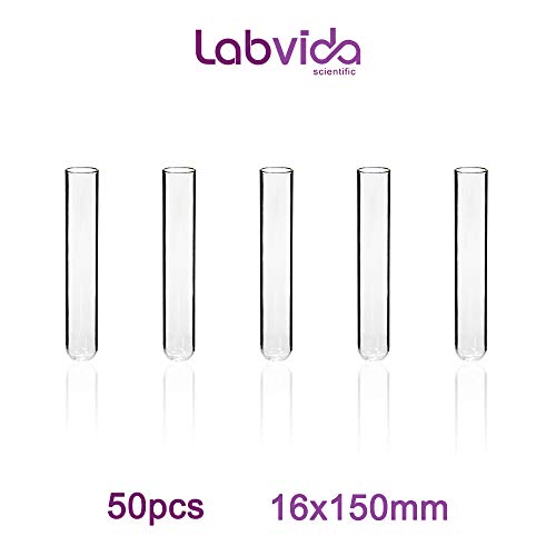50pcs 16ml Borosilicate Glass Test Tubes, LVH1001 - color: 50pcs of Vol.16ml