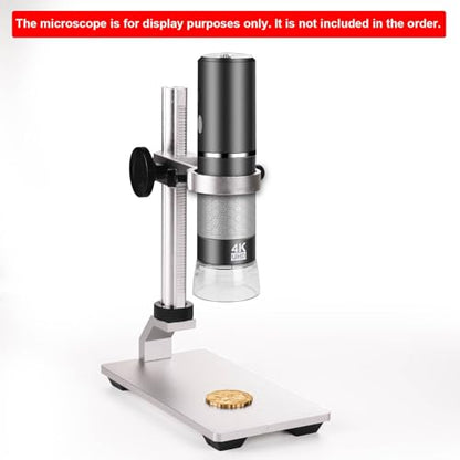 Jiusion Aluminium Alloy Universal Adjustable Professional Base Stand Holder Desktop Support Bracket for Max 1.4" in Diameter USB Digital Microscope Endoscope Magnifier Loupe Camera - color: Silver