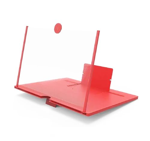 10'' Screen Magnifier Version, 2026 New Screen Magnifier for Cell Phone, Movies, Videos, and Gaming, Amplifier Desktop Magnifying for Seniors Reading (Red) - color: Red
