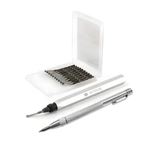 AFA Tooling Deburring Tool & Tungsten Carbide Scribe, CNC Anodized Handle - style: Deburring & Carbide Scribe Kit