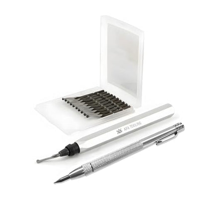 AFA Tooling Deburring Tool & Tungsten Carbide Scribe, CNC Anodized Handle - style: Deburring & Carbide Scribe Kit