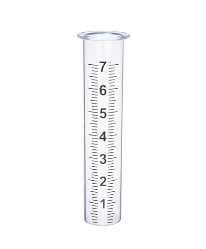 7" Plastic Rain Gauge Replacement Tube with Lid Design, Easy to Read Freeze Proof Rain Gauges (Plastic Gauge Tube) - style: Plastic Gauge Tube