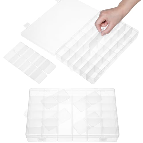 Sawysine 12 Pcs Plastic Organizer Box, 36 Grids Tackle Crafts Storage - size: 36 Grids