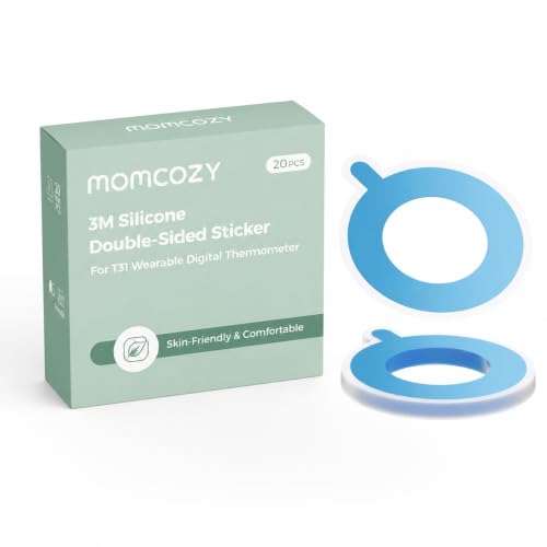 Momcozy Replacement Stickers for Momcozy Wearable Digital Thermometer,20 Count,Single-Use,Skin-Friendly - size: Stickers