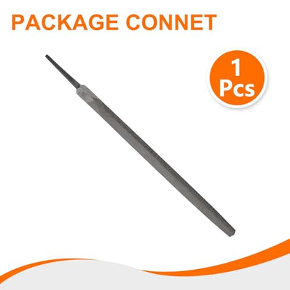 HARFINGTON Triangle Thin Teeth Cut File 10" Double Cut Teeth High Carbon Steel Hand Rasp File Without Handle for Metal Wood Deburring Removing - size: 10", style: Thin