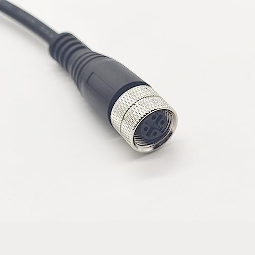 M12 5 Pins Female to Female Connector Cable, A Code Straight Molding Cable Female to Female Aviation Sensor Electrical PVC Cable 125V 4A AC/DC Industrial Molded Cable 2M AWG22（2Meter） - size: 6.56ft