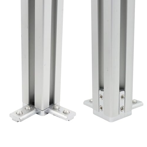 8Pcs 10 Series Aluminum Extrusion Profile Tri Bracket 3-Way End Corner Right Angle 1" x 1" 1 Inch Connector with Screws for 1010 Extruded Aluminium Esquina Profil - style: 8 sets 3 way bracket with m5