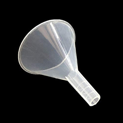 12Pcs Plastic Filter Funnel 60mm Dia Clear Funnels with Spout for Science Lab Water Bottle Filling Liquid Transfer