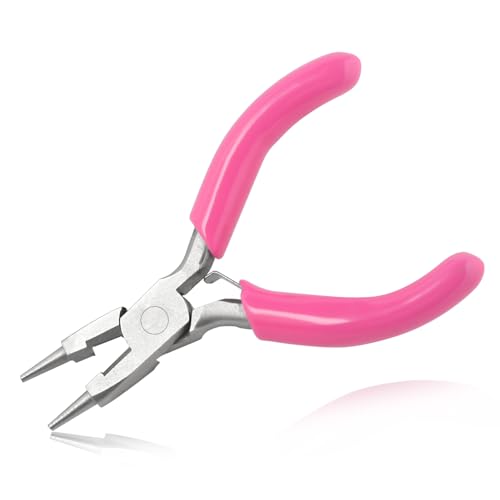 3 Inches Mini Round Nose Pliers With Cutter for Jewelry Making - Smooth Jaws Wire Looping and Bending Tool - Small Jewelry Supplies - style: Round Nose Pliers with Cutter