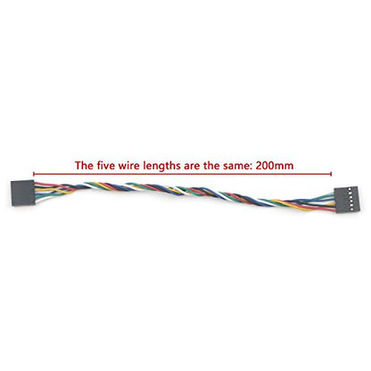 20Pcs 6Pins 20cm Dupont Line 2.54mm Pitch
