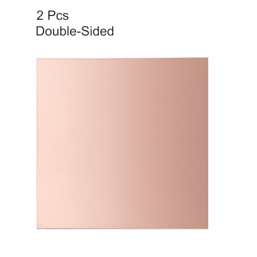 uxcell 2pcs 200x200mm Double Sided Copper Clad Laminate PCB Circuit Board FR4 2mm Thickness DIY Prototyping PCB Board - size: 200x200mmx2mm