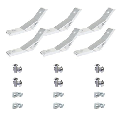 6Pcs 1010 120 Degree Angle Bracket 1" x 1" 10 Series Aluminum Extrusion 60deg Joint Connector Brace for Slot 60° Corner Joiner 120deg 1 Inch Extruded Aluminium Profile - style: 6 sets 120deg bracket with m6