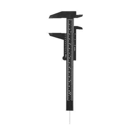 Eujgoov Plastic Vernier Caliper 150mm Double Rule Scale Measuring Tool - color: Black