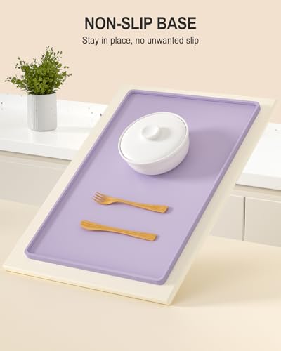 Silicone Art Mat for Crafts, 12" x 19" Waterproof Non-Slip Painting Mat - color: Purple, size: 12" x 19"