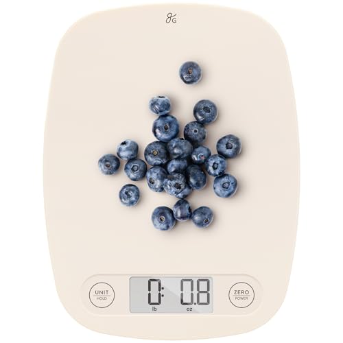 Greater Goods Food Scale, Slim & Compact Build, 1g Precision (Birch White) - color: Birch White
