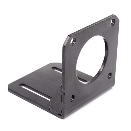 Black 57mm NEMA23 Stepper Motor Mounting Bracket, Alloy Steel L-Shape Fixed Seat, Stepper Motor Holder - size: 57mm