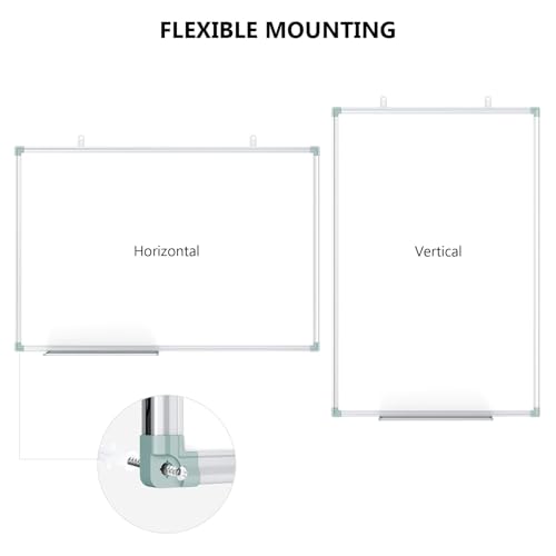 Lockways Magnetic Dry Erase Board, 36 x 24 Inch Magnetic Whiteboard - color: Silver, size: 36" x 24"