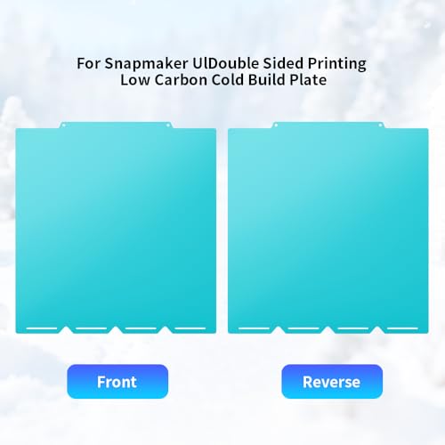 3D Printer Cool Build Plate Compatible with Snapmaker U1 3D Printer, 270x270mm Cold Plate, Light Blue, No Cooling Needed, Bend to Remove Models,Double Sided Textured 3D Printing Build Bed - size: U1-270mm*270mm