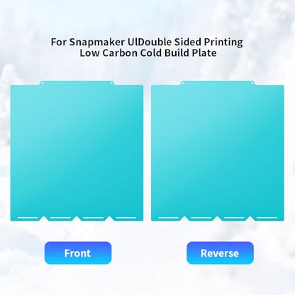 3D Printer Cool Build Plate Compatible with Snapmaker U1 3D Printer, 270x270mm Cold Plate, Light Blue, No Cooling Needed, Bend to Remove Models,Double Sided Textured 3D Printing Build Bed - size: U1-270mm*270mm