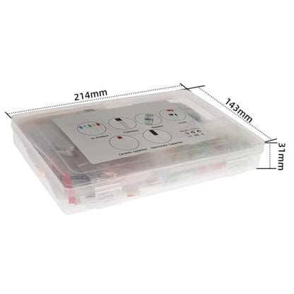 1490 Pcs Electronic Component Kit Assortment Box for DIY Project