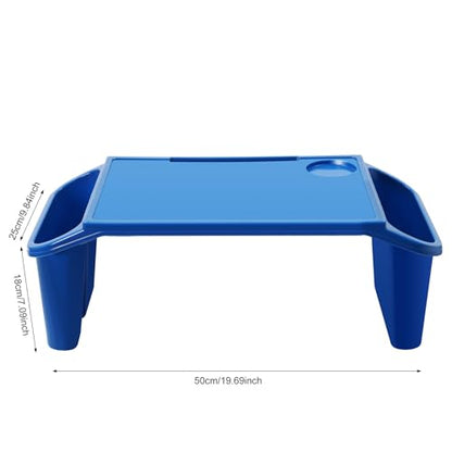 6PCS Kids Lap Desks with Side Storage, Stackable Plastic Lap Trays - color: Red+green+yellow+blue+black+white