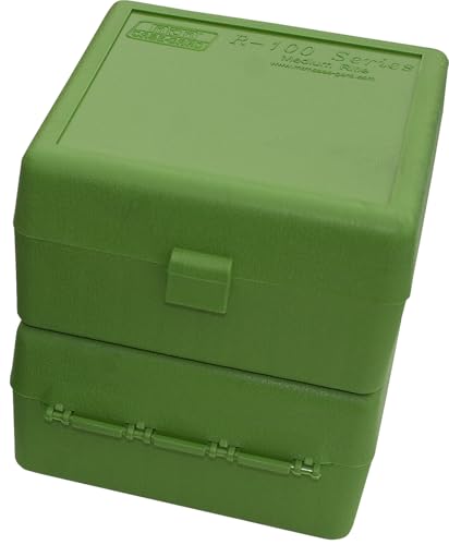 MTM Case-Gard RM-100-10 Flip-Top Rifle Ammo Box, 100 Round, Green - color: Green, size: 3.05-Inch