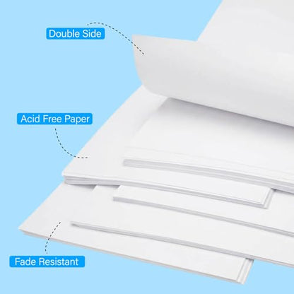 VinTS 200Pcs White Poster Board, 11.7" x 16.5" White Poster Paper 230GSM - color: White, size: 200 Pack 11.7x16.5