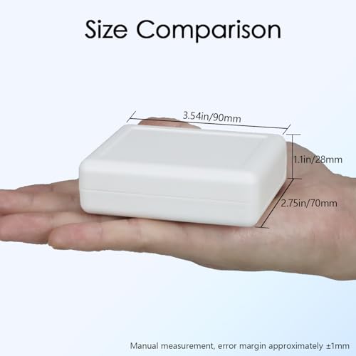 Project Box 8 Pieces Electrical Box Small Junction Box ABS Plastic Enclosure Power Electronic Case White 3.5" x 2.8" x 1.1"(90 x 70 x 28mm) - color: White, size: 3.5" x 2.8" x 1.1"