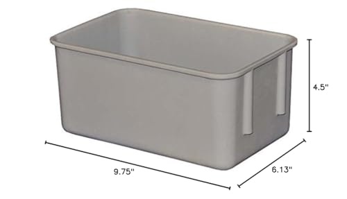 Toteline 9261085136 Nesting Container, Glass Fiber Reinforce, Plastic Composite, 9.75" x 6.13" x 4.5", Gray - color: Gray