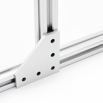 8Sets 1010 2525 Aluminum Extrusion Profile Hardware Corner Brackets - style: 8 sets L shape bracket with m5