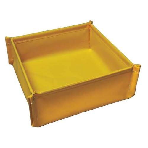 UltraTech 1331 PVC Fabric Flexible Ultra-Utility Tray, 24" Length x 24" Width x 4-3/4" Height, Yellow - size: 24x24