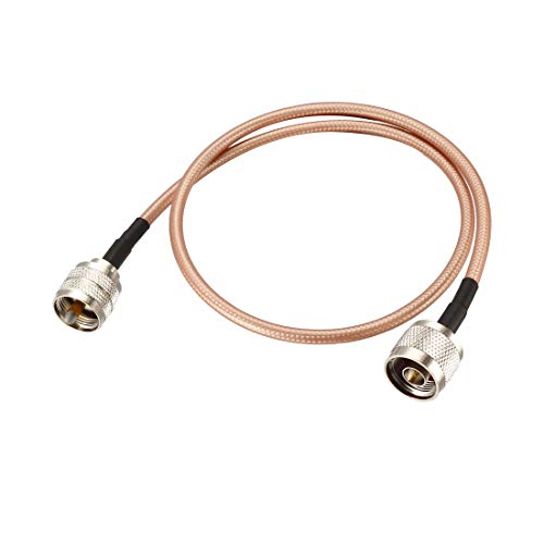 uxcell UHF (PL259) Male to N-Type Male Antenna Cable RG400 Coax Cable 0.46M/1.5Ft Without Notch - size: 1.5Ft