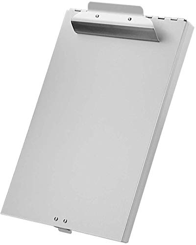 ZCZN Aluminum Storage Clipboard, Clipboard Box, Form Holder, Suitable for School, Office, Jobsite or Medical Staff, 9.25 x 13.78 Inches, Silver