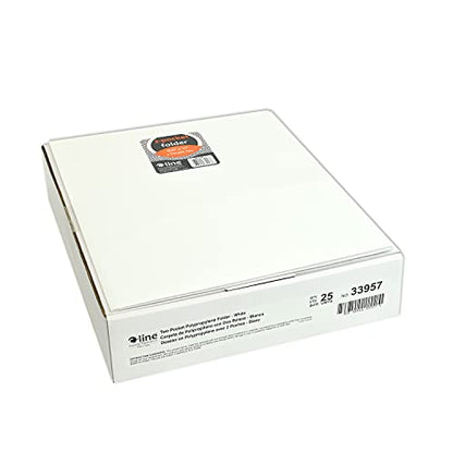 C-Line Heavyweight Poly Portfolio, White, 25/Box (33957) - color: White, size: 25-Pack