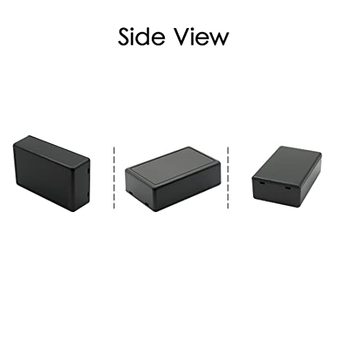 LeMotech Project Box, 5 Pieces ABS Electrical Box Small Junction Box for Electronics PCB Case,Electronic Hobby Box Black, Outside Size 2.8 x 1.7 x 0.9 inch (72x 42x 23 mm) - size: 2.8" x 1.7" x 0.9"(5pc)