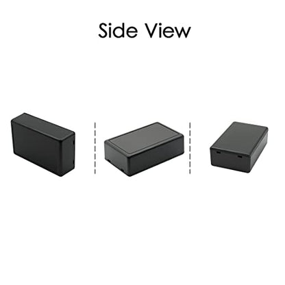 LeMotech Project Box 10 Pieces ABS Plastic Electrical Project Case Small Junction Box for Electronics Black 2.8 x 1.7 x 0.9 inch (72x 42x 23 mm) - size: 2.8" x 1.7" x 0.9"(10pc)