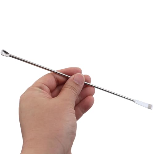 2Sets 6PCS 22cm Laboratory Micro Sampling Spoon 304 Stainless Steel Shovel Laboratory Powder Scraper Gel Filling Dosing Spoon Silver for Science and Chemistry