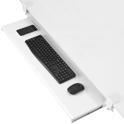 VIVO White Extra Large Clamp-on 34 x 11 in Keyboard Tray, MOUNT-KB15EW - color: White, size: 34 inch