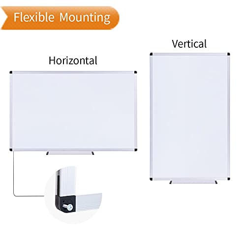VIZ-PRO Magnetic Whiteboard, 40 x 30 Inches, Dry Erase Board for Wall - size: 40"W x 30"H