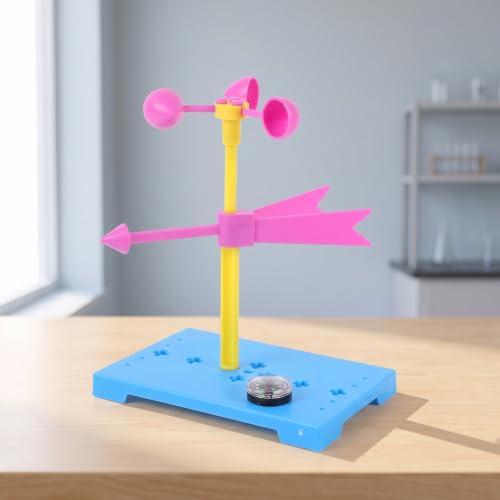TOYANDONA 6 Sets Wind Vane Educational Toys for Kids Brain Toy Powder Anemometer Classroom Tools Weather Vane Developmental Toys Instruments Squiz Toys Manual Material Package Plastic Child