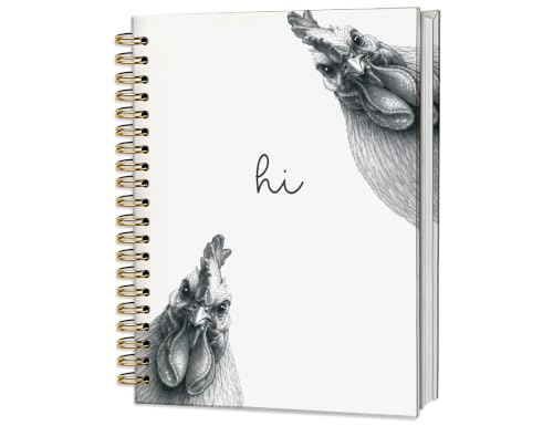 Funny Chicken Notebook Journal,Chicken Themed Gifts Women - color: Chicken, style: White