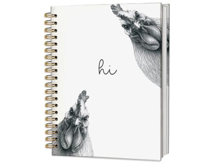 Funny Chicken Notebook Journal,Chicken Themed Gifts Women - color: Chicken, style: White