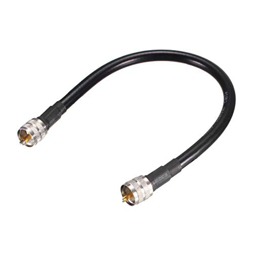 uxcell UHF Male PL-259 to UHF Male PL-259 Low Loss RG213 Coax Jumper Cable 0.3Meter/1Ft - size: 1 Feet