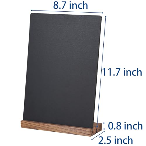 Desk Chalkboard Wood Sign Double-Sided Chalkboard with Wooden Base Decorative Chalkboards Message Blackboard (1 Pack 8.7x12) - size: 9"W x 11.5"H