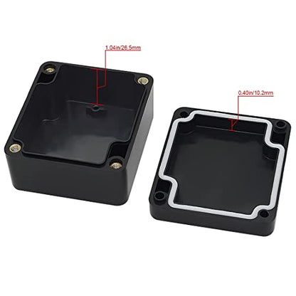 LeMotech Electrical Box ABS Plastic Project Box IP65 Waterproof Junction Box Project Case Universal Enclosure for Electronics Black 2.48x 2.28x 1.37 inch(63x58x35mm)(Pack of 2) - color: Black (2 packs), size: 2.48" x 2.28" x 1.37"