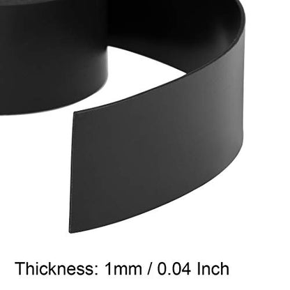 uxcell Dry Erase Magnetic Strip 1 Inch x 3.3 Feet Magnetical Sheet Labels Stickers Writable Black for Whiteboards Refrigerator and Crafts - color: Black