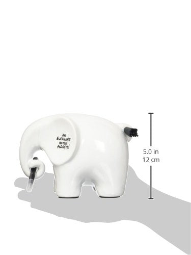 Luckies Elephant Whiteboard - Elephant Desk Accessories - Ceramic Dry Erase Board - Elephants Office Supplies - Fun Whiteboards Desk Organizer - Eric The Memo Organiser - Black Pen & Cloth Included