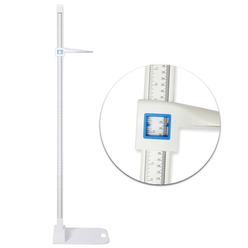 Aluminum Alloy Height Measurement 5-Section Portable Height Measure 8-82 inch/20-210 cm/Unit with cm & inch for Offices, Gyms, School and Physical examinations - color: light blue-height measuring rod-3
