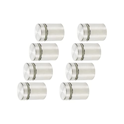 Sign Standoff Screws 0.75" Dia 1.06" Length Glass Standoff Bolts Stainless Steel 3/8" Thread Dia Advertising Screws - 8pcs - size: 0.75" Dia x 1.06" Length 8pcs